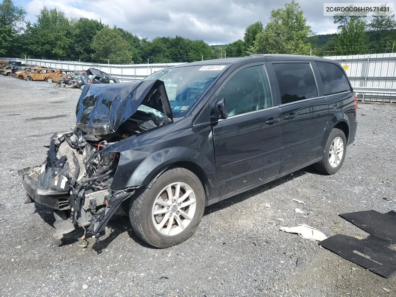 2C4RDGCG6HR671431 2017 Dodge Grand Caravan Sxt