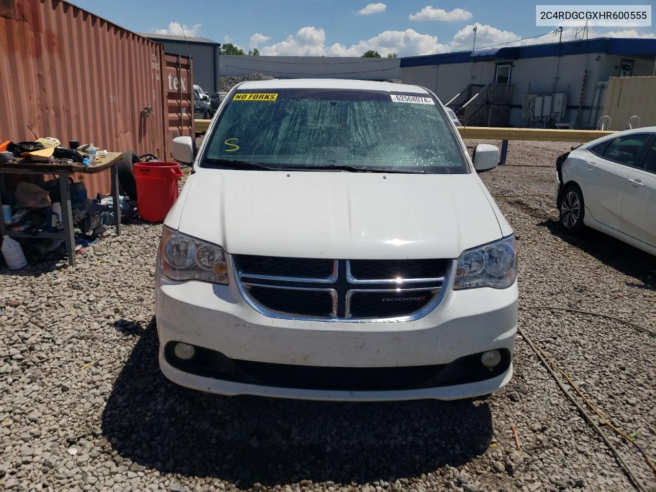 2017 Dodge Grand Caravan Sxt VIN: 2C4RDGCGXHR600555 Lot: 62568074