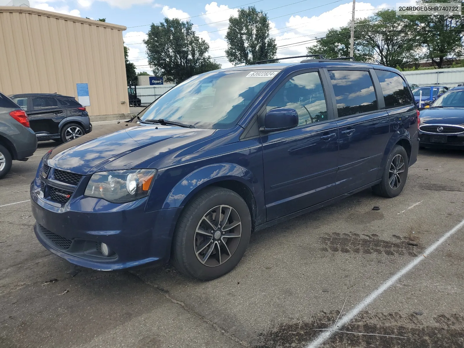 2017 Dodge Grand Caravan Gt VIN: 2C4RDGEG5HR740722 Lot: 63922824