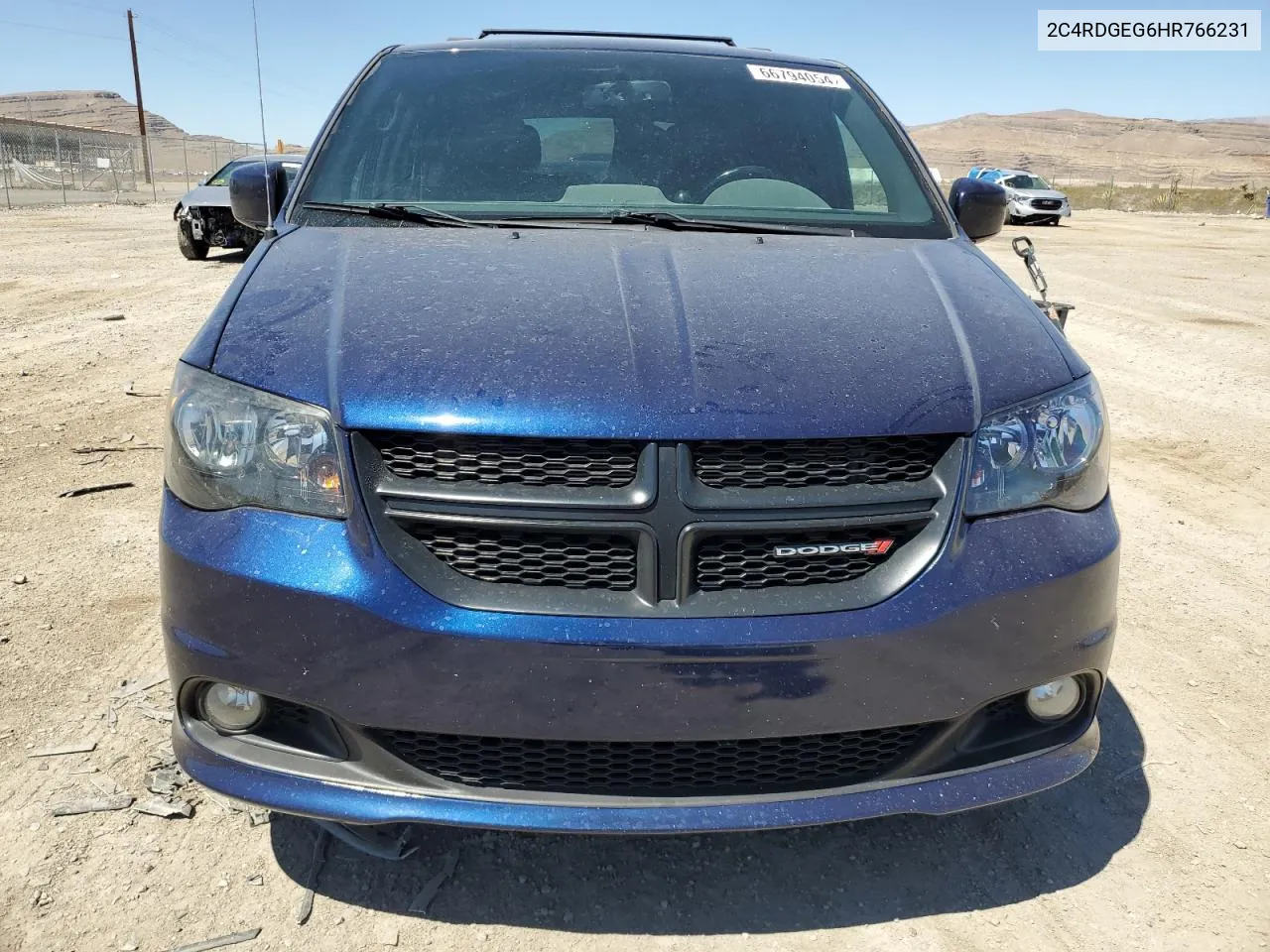 2017 Dodge Grand Caravan Gt VIN: 2C4RDGEG6HR766231 Lot: 66794054