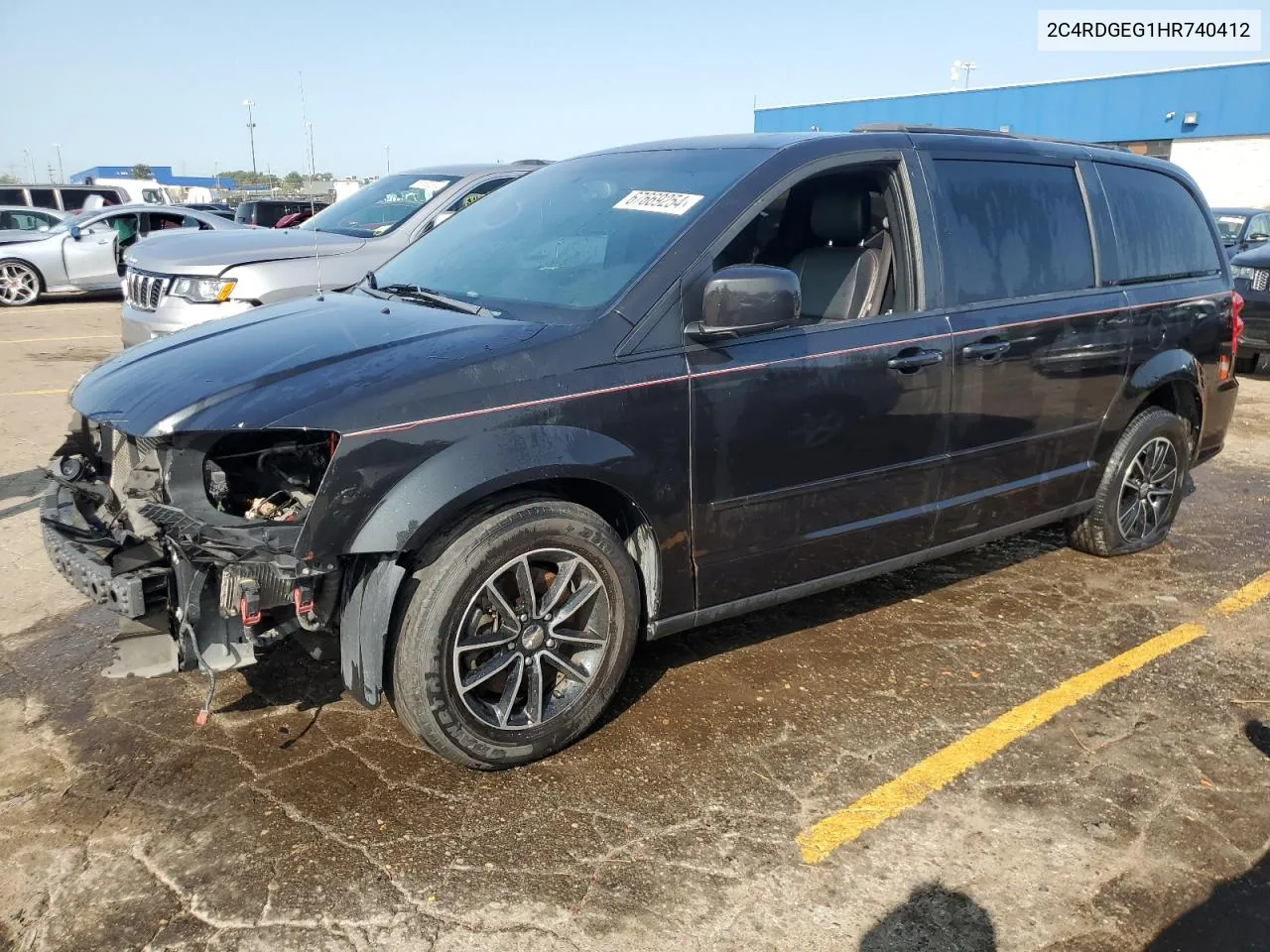 2017 Dodge Grand Caravan Gt VIN: 2C4RDGEG1HR740412 Lot: 67669254