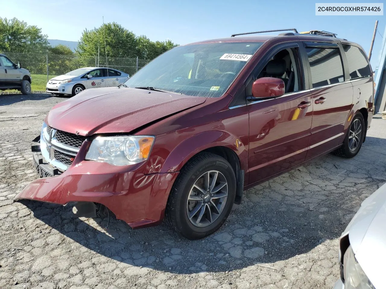 2017 Dodge Grand Caravan Sxt VIN: 2C4RDGCGXHR574426 Lot: 69414564