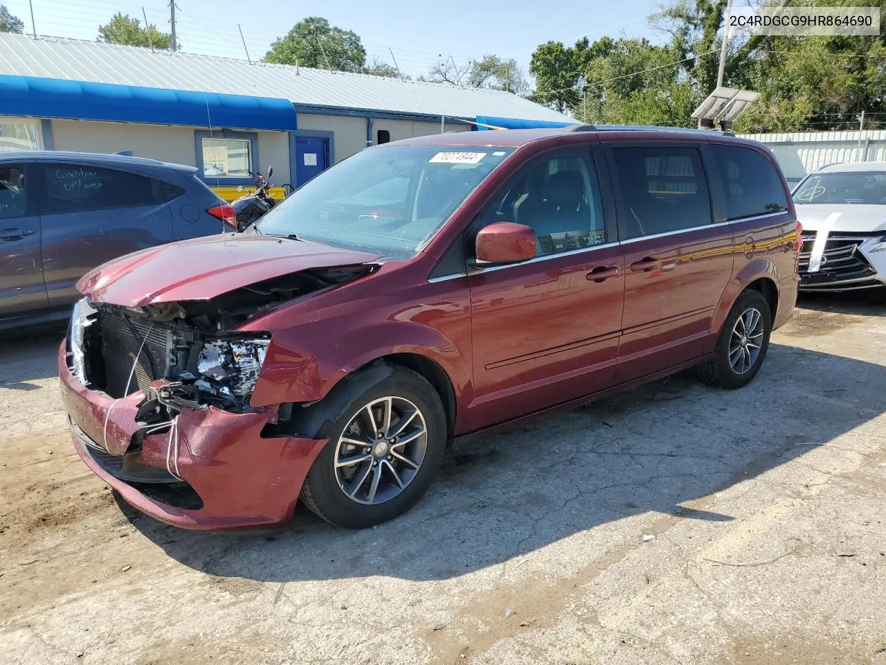 2017 Dodge Grand Caravan Sxt VIN: 2C4RDGCG9HR864690 Lot: 70274944