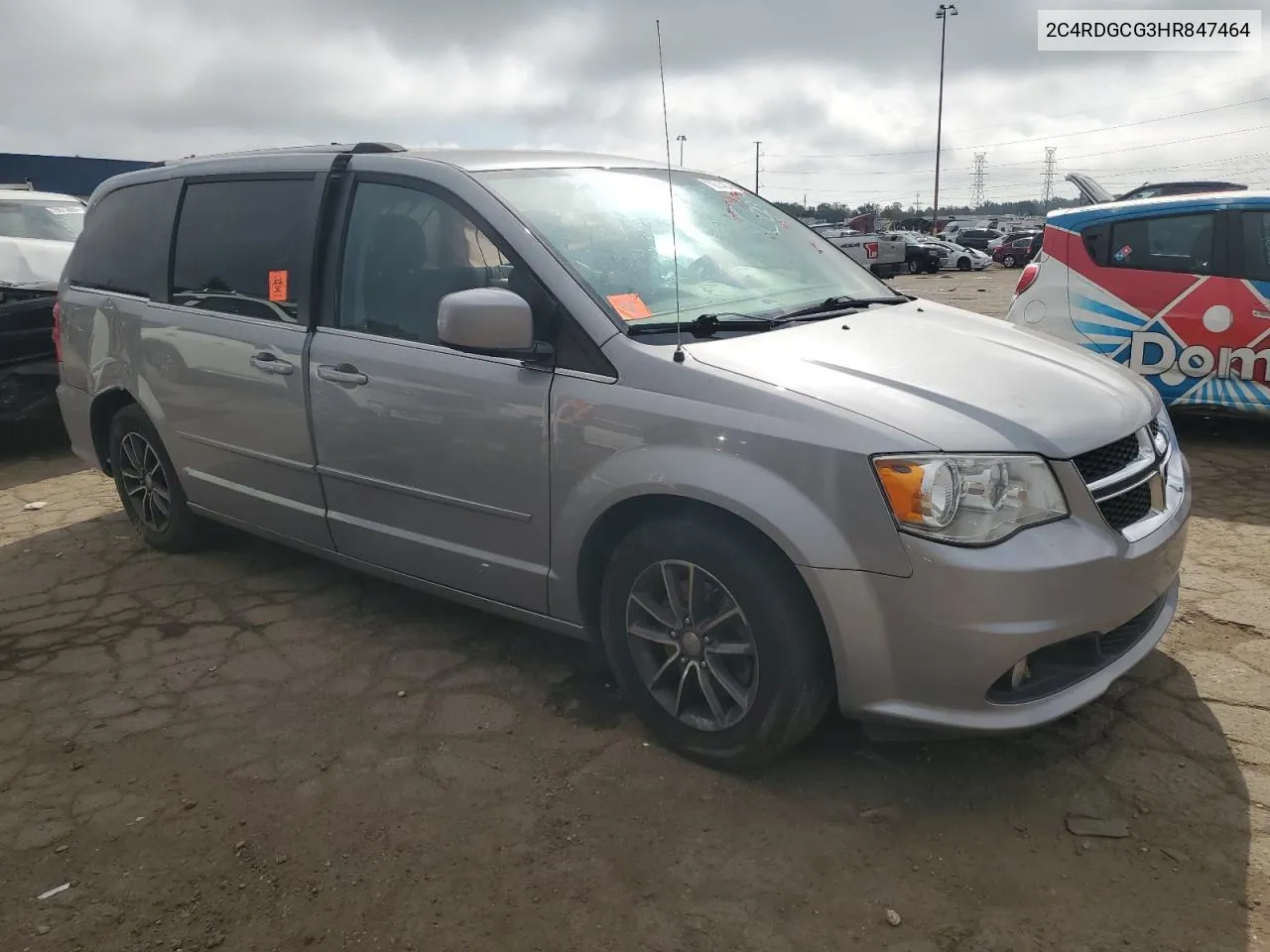 2017 Dodge Grand Caravan Sxt VIN: 2C4RDGCG3HR847464 Lot: 70374454