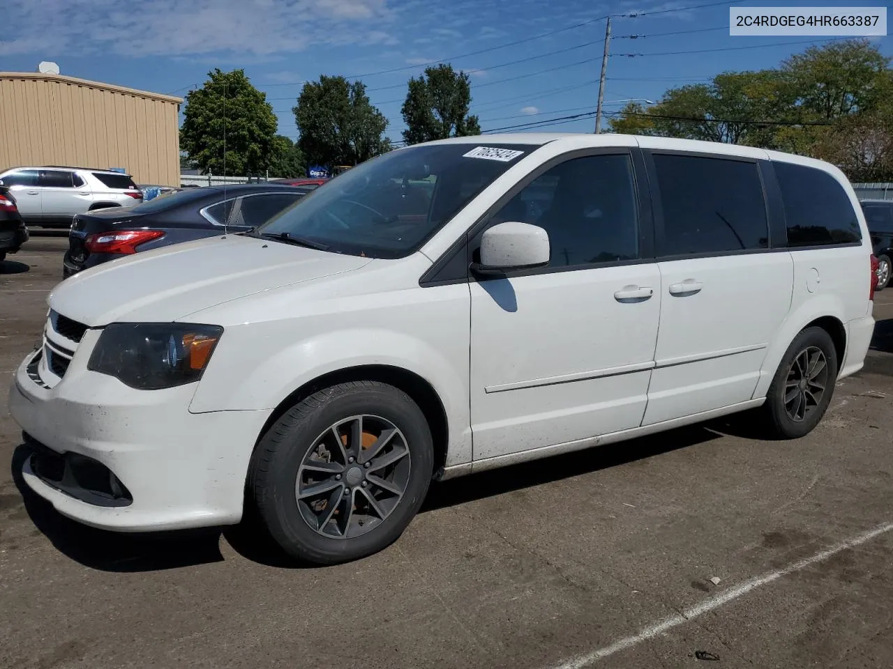 2017 Dodge Grand Caravan Gt VIN: 2C4RDGEG4HR663387 Lot: 70625424