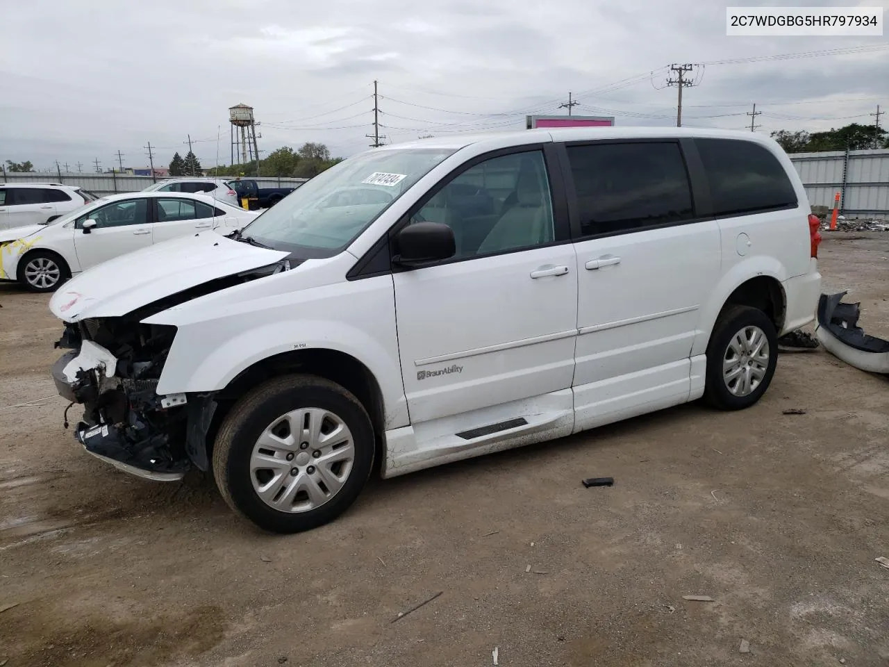 2017 Dodge Grand Caravan Se VIN: 2C7WDGBG5HR797934 Lot: 70747434