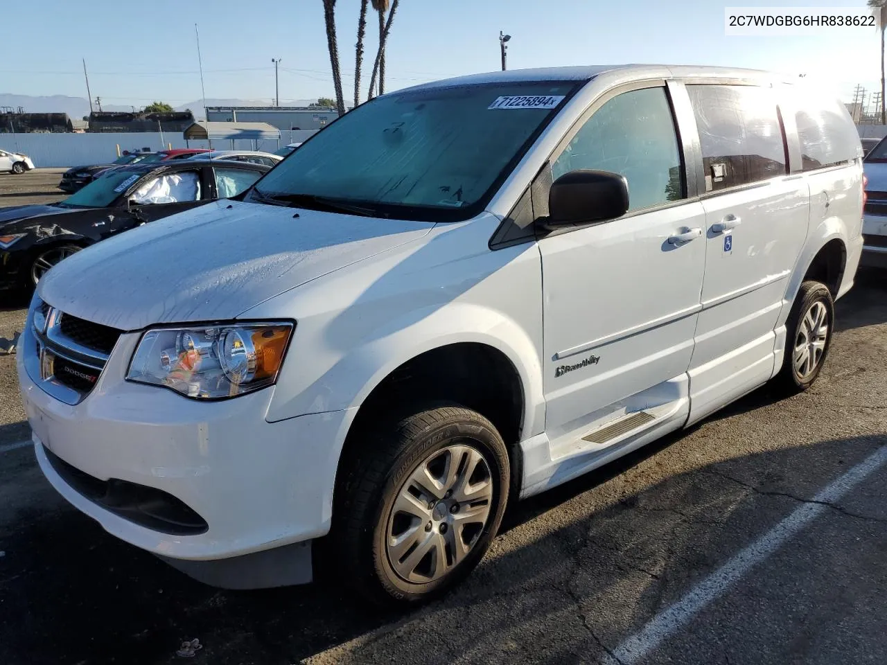 2017 Dodge Grand Caravan Se VIN: 2C7WDGBG6HR838622 Lot: 71225894