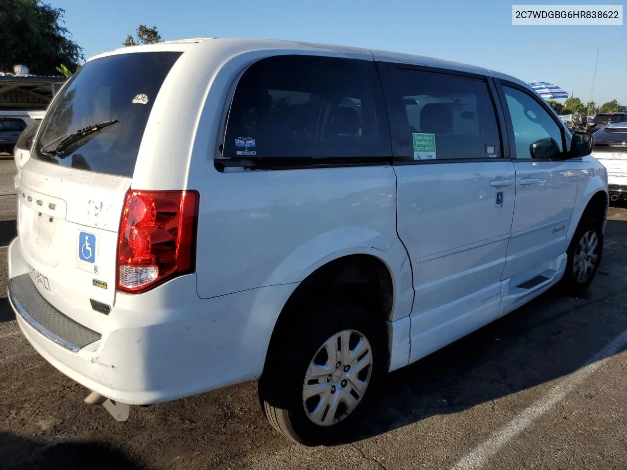 2017 Dodge Grand Caravan Se VIN: 2C7WDGBG6HR838622 Lot: 71225894