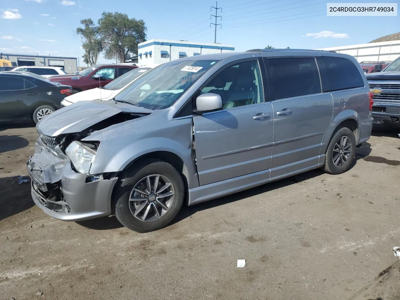 2017 Dodge Grand Caravan Sxt VIN: 2C4RDGCG3HR749034 Lot: 71525814