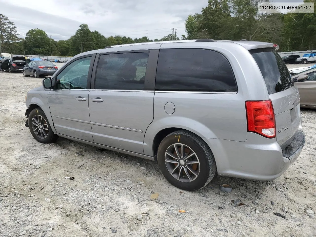 2017 Dodge Grand Caravan Sxt VIN: 2C4RDGCG5HR864752 Lot: 71947294