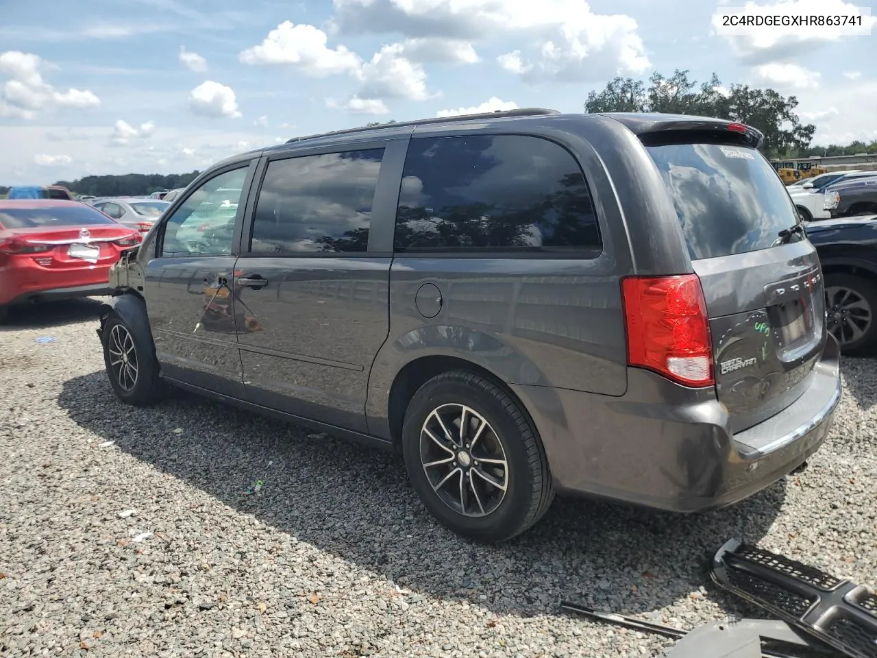 2017 Dodge Grand Caravan Gt VIN: 2C4RDGEGXHR863741 Lot: 72000074