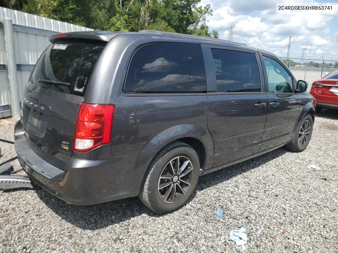 2017 Dodge Grand Caravan Gt VIN: 2C4RDGEGXHR863741 Lot: 72000074