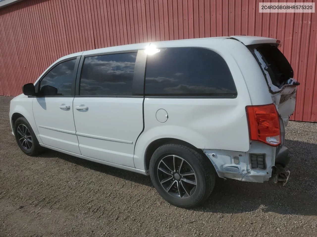 2017 Dodge Grand Caravan Se VIN: 2C4RDGBG8HR575320 Lot: 72046214