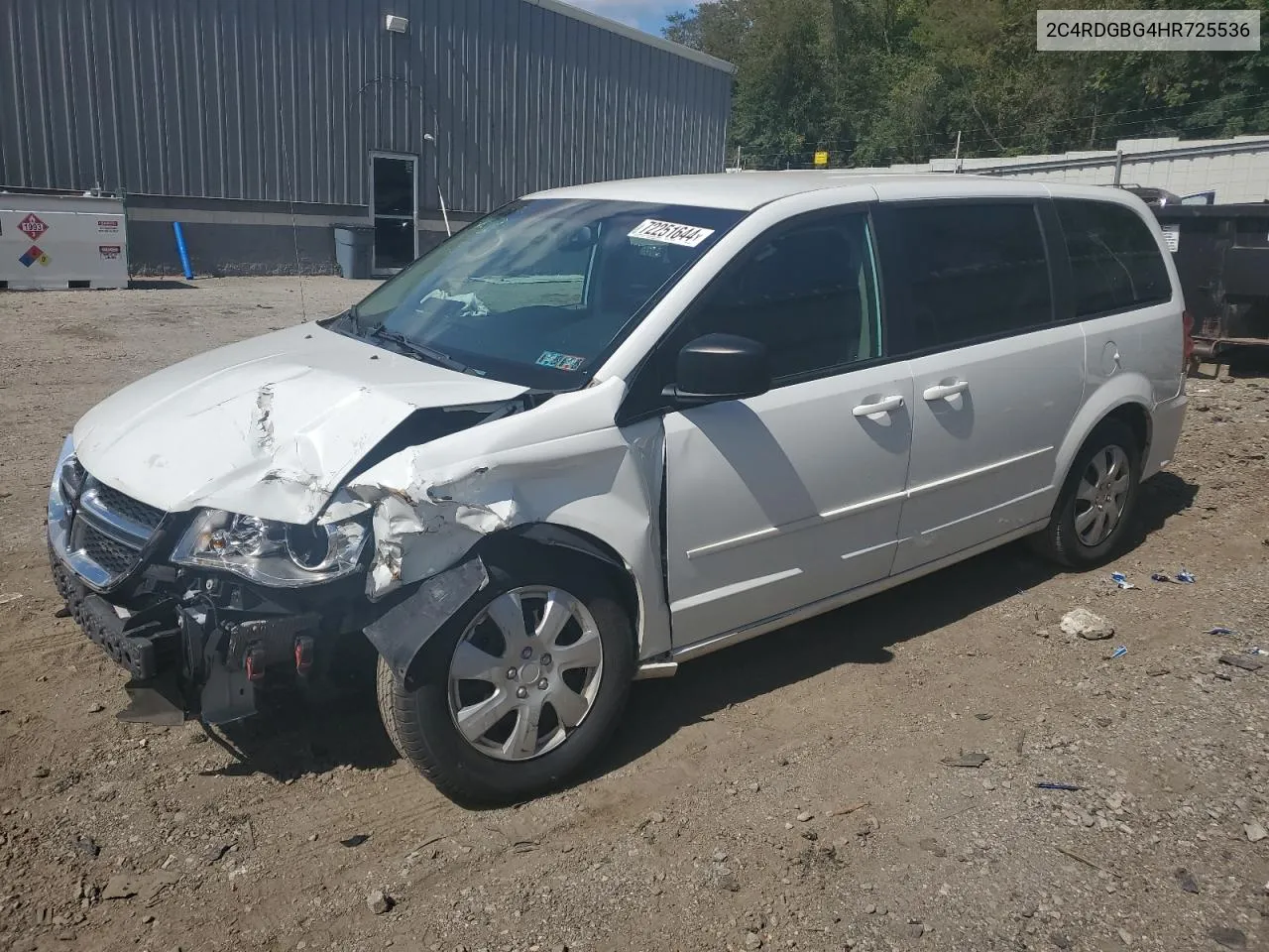 2017 Dodge Grand Caravan Se VIN: 2C4RDGBG4HR725536 Lot: 72251644