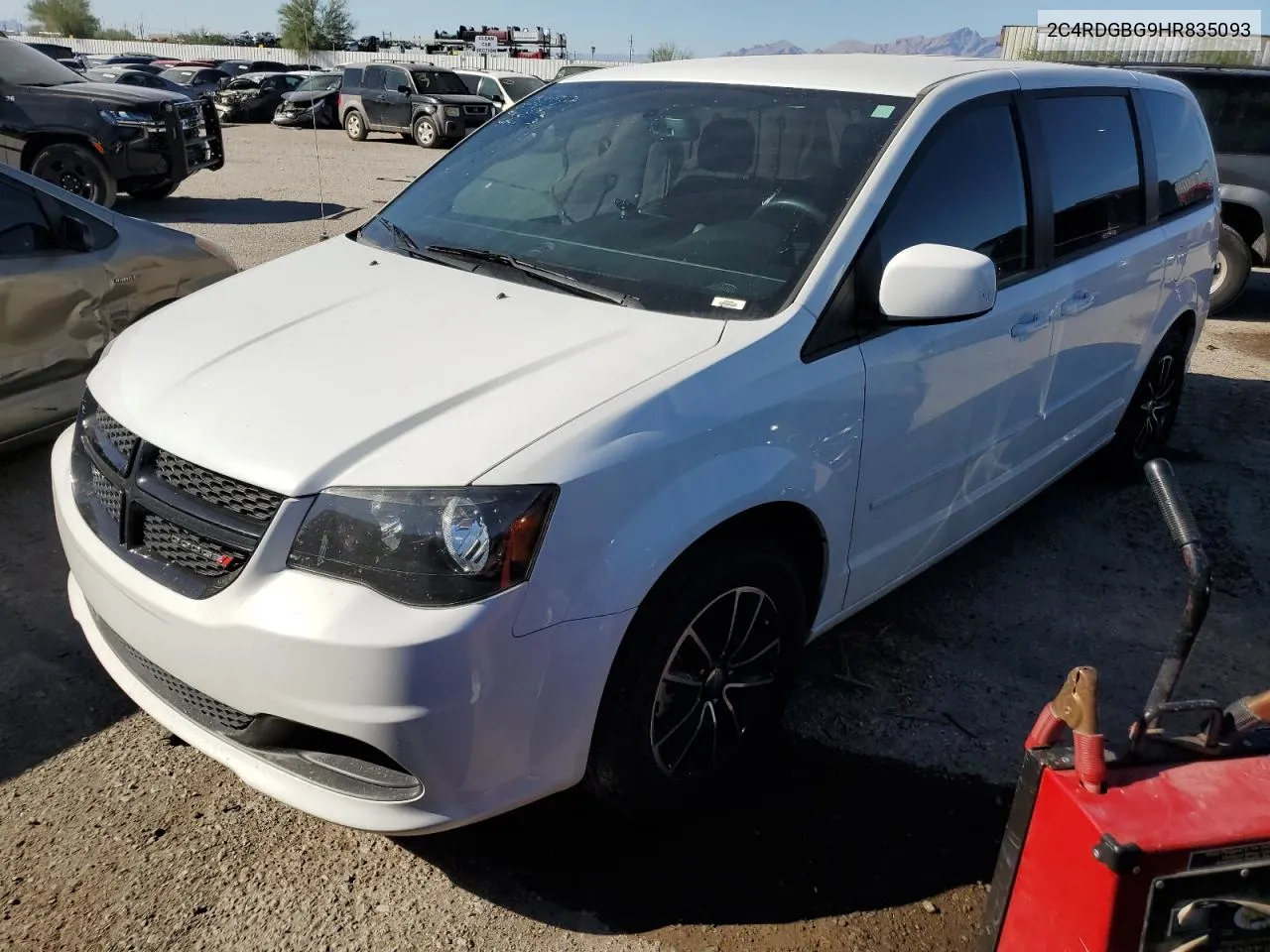 2017 Dodge Grand Caravan Se VIN: 2C4RDGBG9HR835093 Lot: 72289814