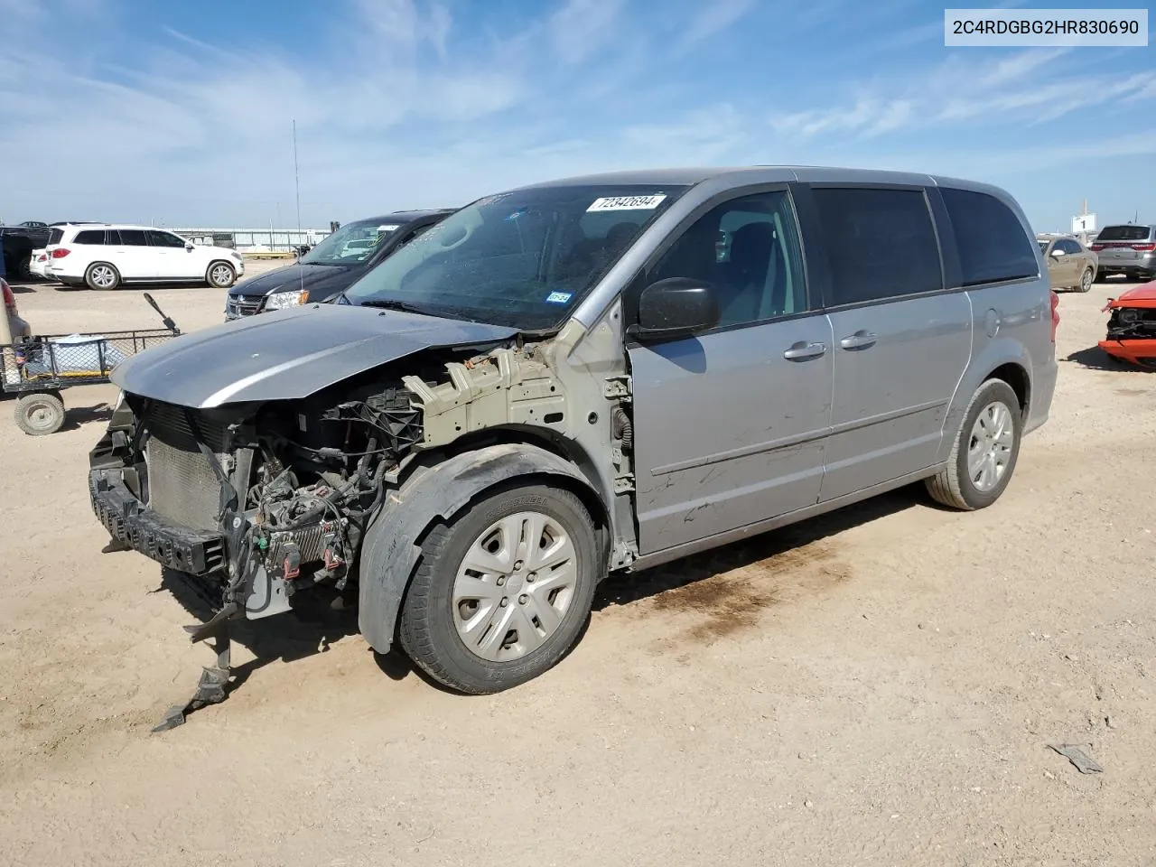 2017 Dodge Grand Caravan Se VIN: 2C4RDGBG2HR830690 Lot: 72342694