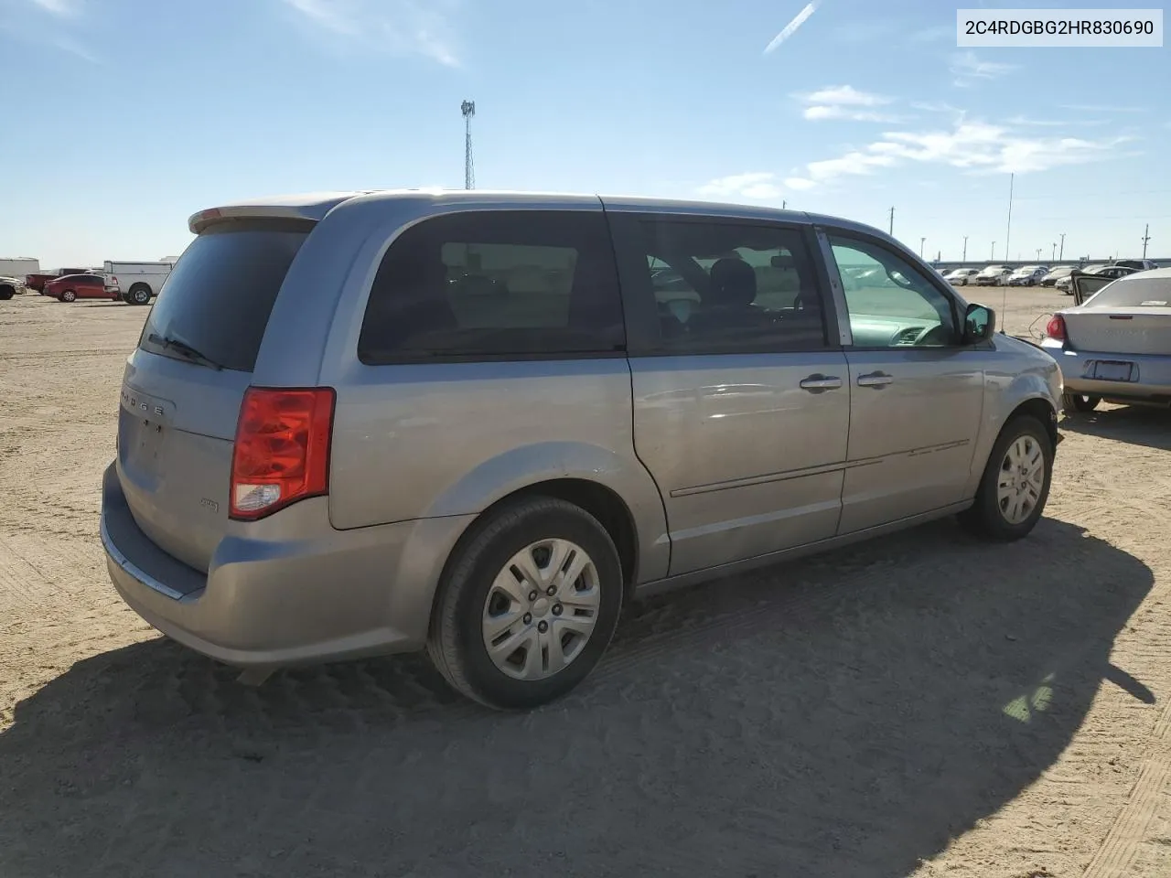 2017 Dodge Grand Caravan Se VIN: 2C4RDGBG2HR830690 Lot: 72342694