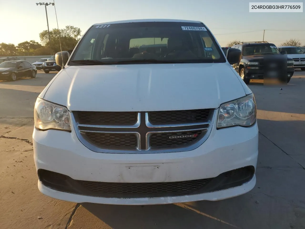 2017 Dodge Grand Caravan Se VIN: 2C4RDGBG3HR776509 Lot: 72480794