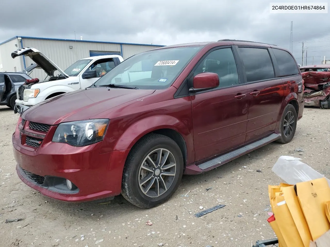 2017 Dodge Grand Caravan Gt VIN: 2C4RDGEG1HR674864 Lot: 72600414