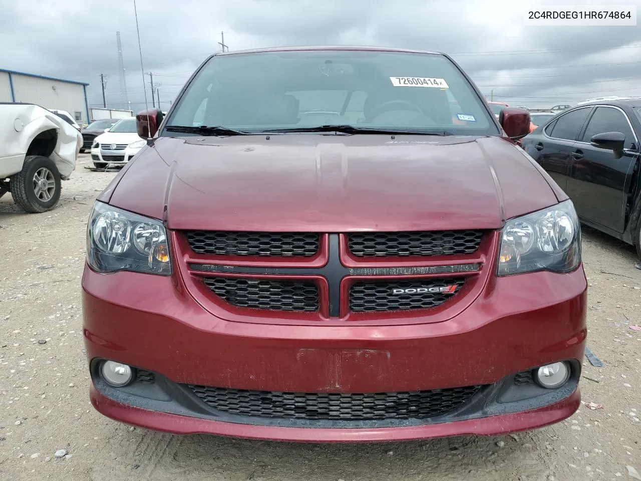 2017 Dodge Grand Caravan Gt VIN: 2C4RDGEG1HR674864 Lot: 72600414