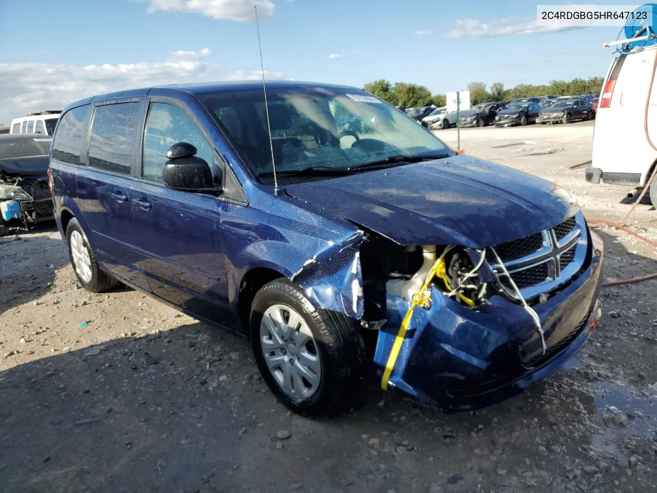 2017 Dodge Grand Caravan Se VIN: 2C4RDGBG5HR647123 Lot: 73112694