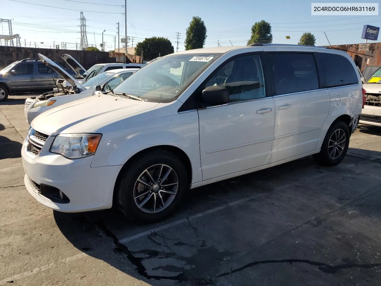 2017 Dodge Grand Caravan Sxt VIN: 2C4RDGCG6HR631169 Lot: 73346714