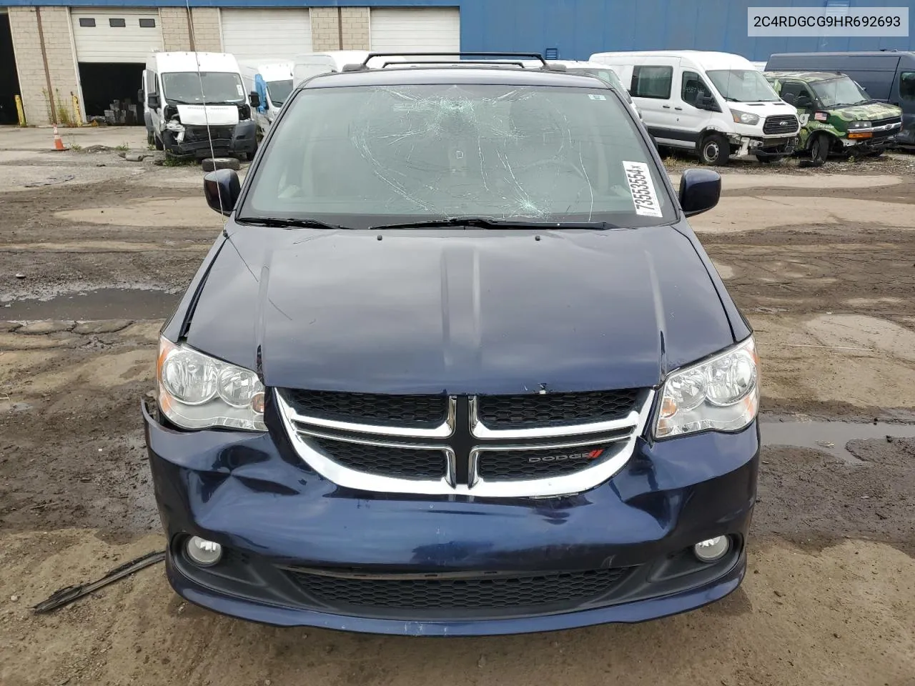 2017 Dodge Grand Caravan Sxt VIN: 2C4RDGCG9HR692693 Lot: 73553554