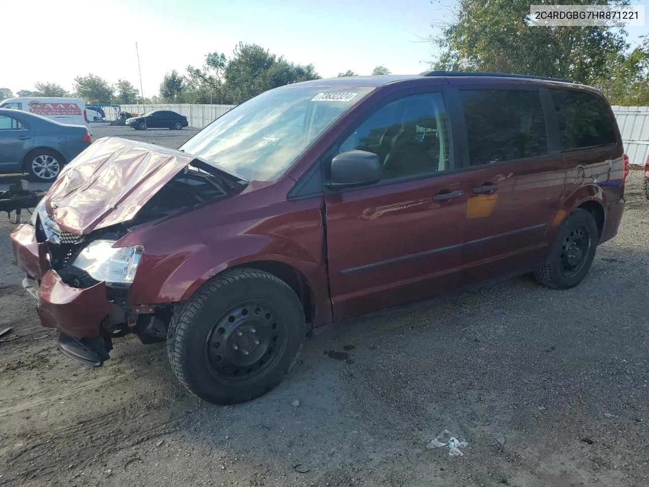 2017 Dodge Grand Caravan Se VIN: 2C4RDGBG7HR871221 Lot: 73632324