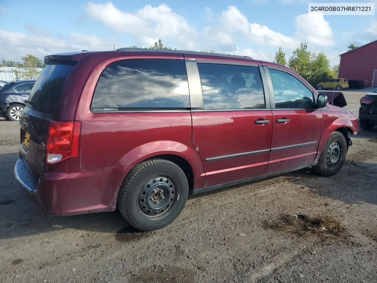 2C4RDGBG7HR871221 2017 Dodge Grand Caravan Se