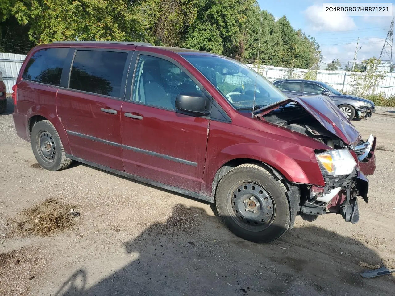 2017 Dodge Grand Caravan Se VIN: 2C4RDGBG7HR871221 Lot: 73632324