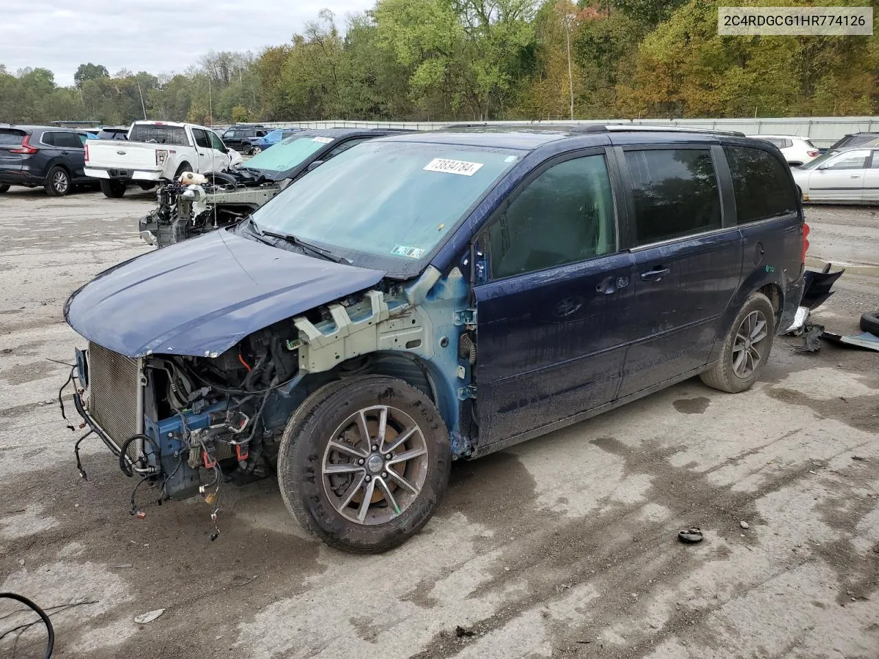 2017 Dodge Grand Caravan Sxt VIN: 2C4RDGCG1HR774126 Lot: 73834784