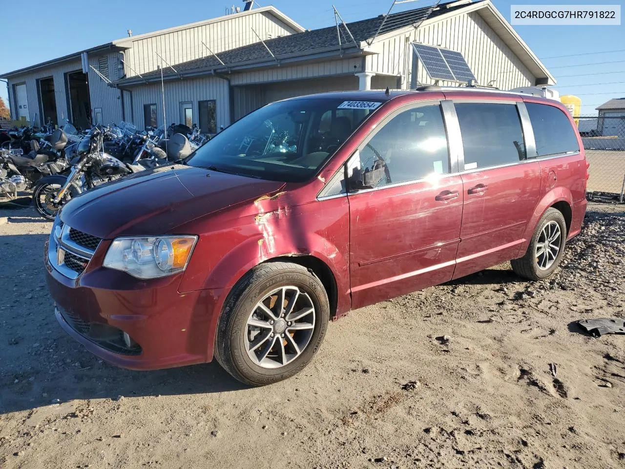 2017 Dodge Grand Caravan Sxt VIN: 2C4RDGCG7HR791822 Lot: 74033654