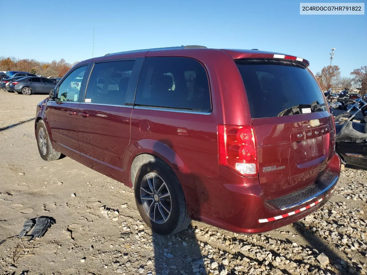 2017 Dodge Grand Caravan Sxt VIN: 2C4RDGCG7HR791822 Lot: 74033654