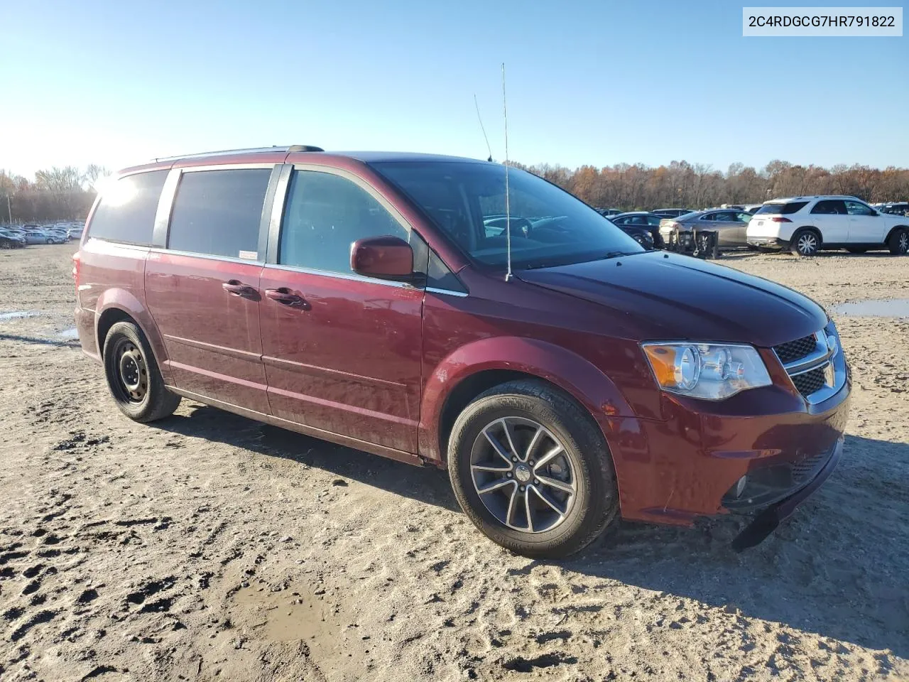 2017 Dodge Grand Caravan Sxt VIN: 2C4RDGCG7HR791822 Lot: 74033654