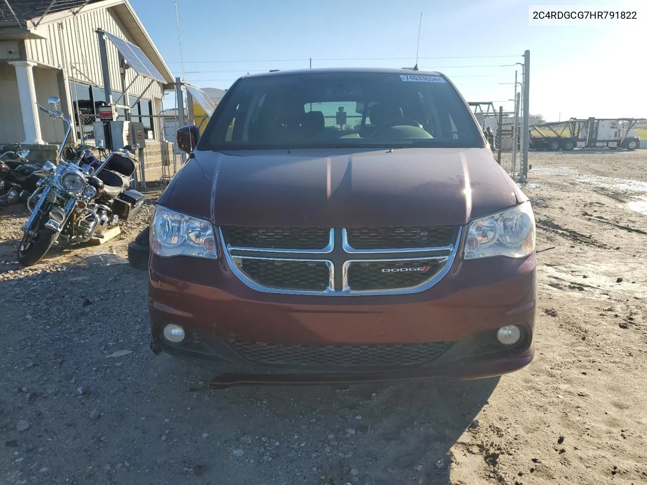 2017 Dodge Grand Caravan Sxt VIN: 2C4RDGCG7HR791822 Lot: 74033654