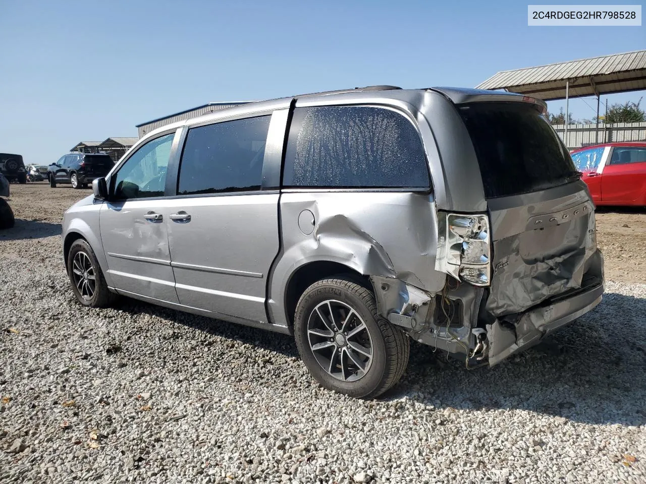 2017 Dodge Grand Caravan Gt VIN: 2C4RDGEG2HR798528 Lot: 74827994