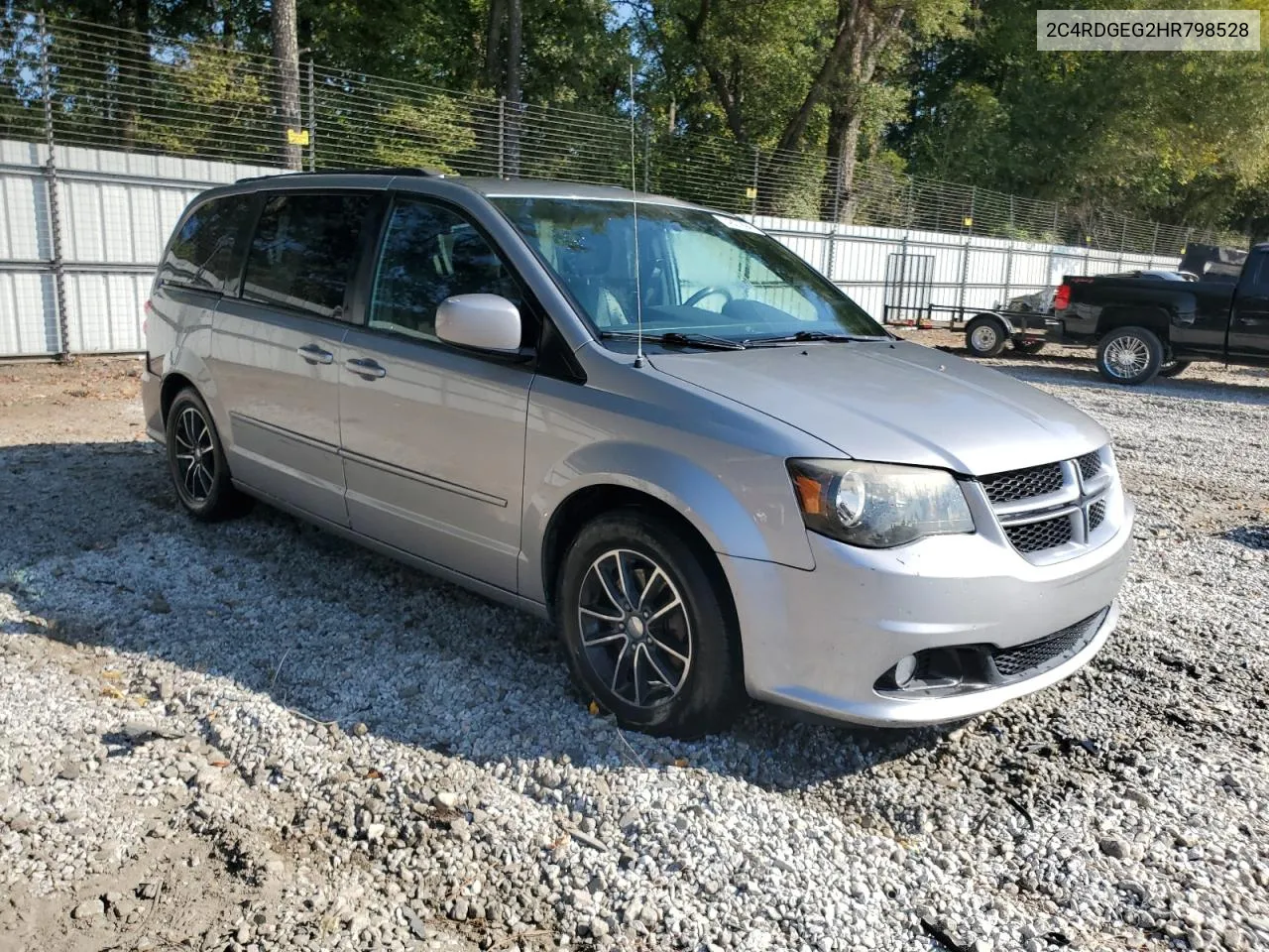 2017 Dodge Grand Caravan Gt VIN: 2C4RDGEG2HR798528 Lot: 74827994