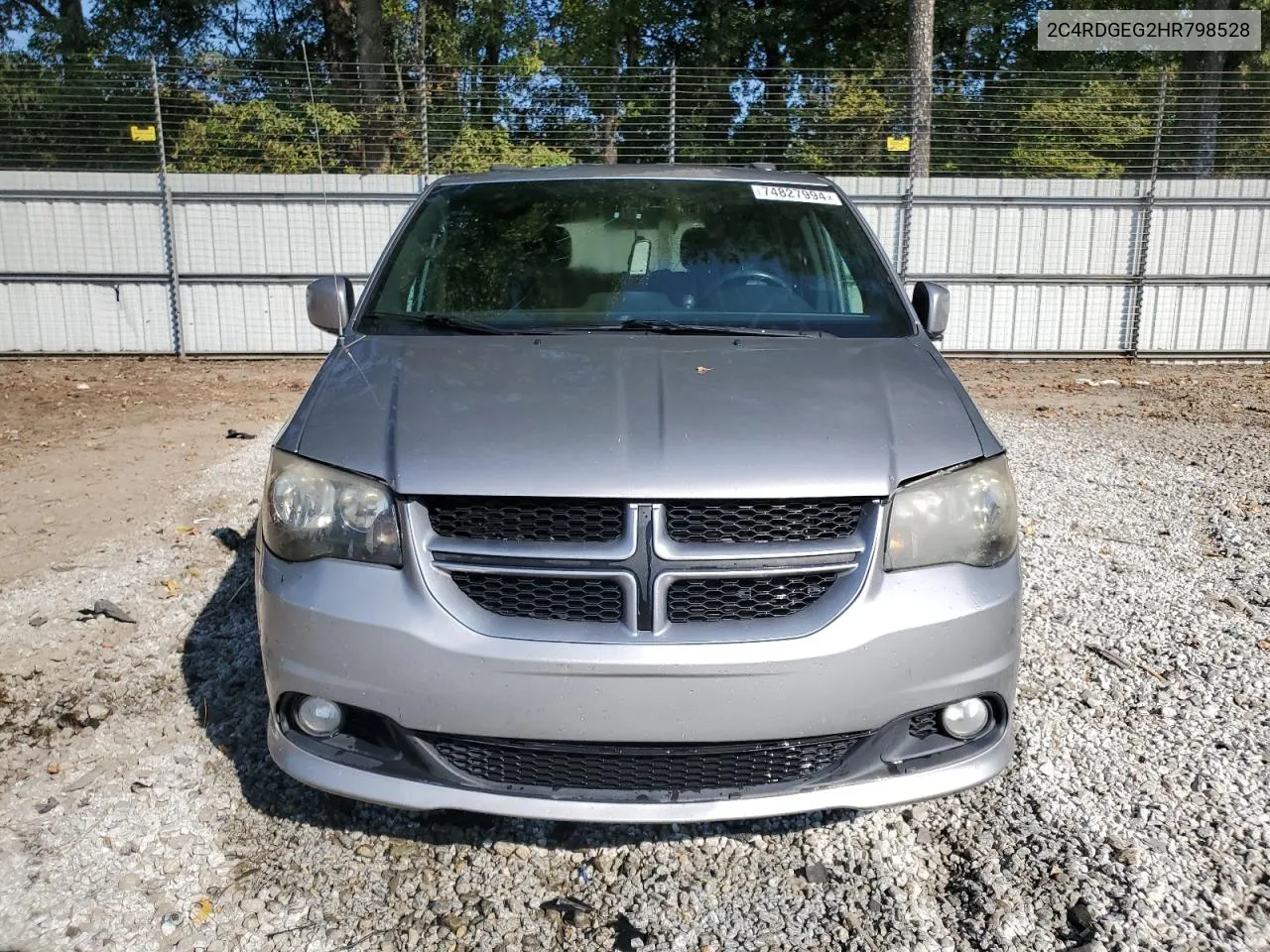 2017 Dodge Grand Caravan Gt VIN: 2C4RDGEG2HR798528 Lot: 74827994