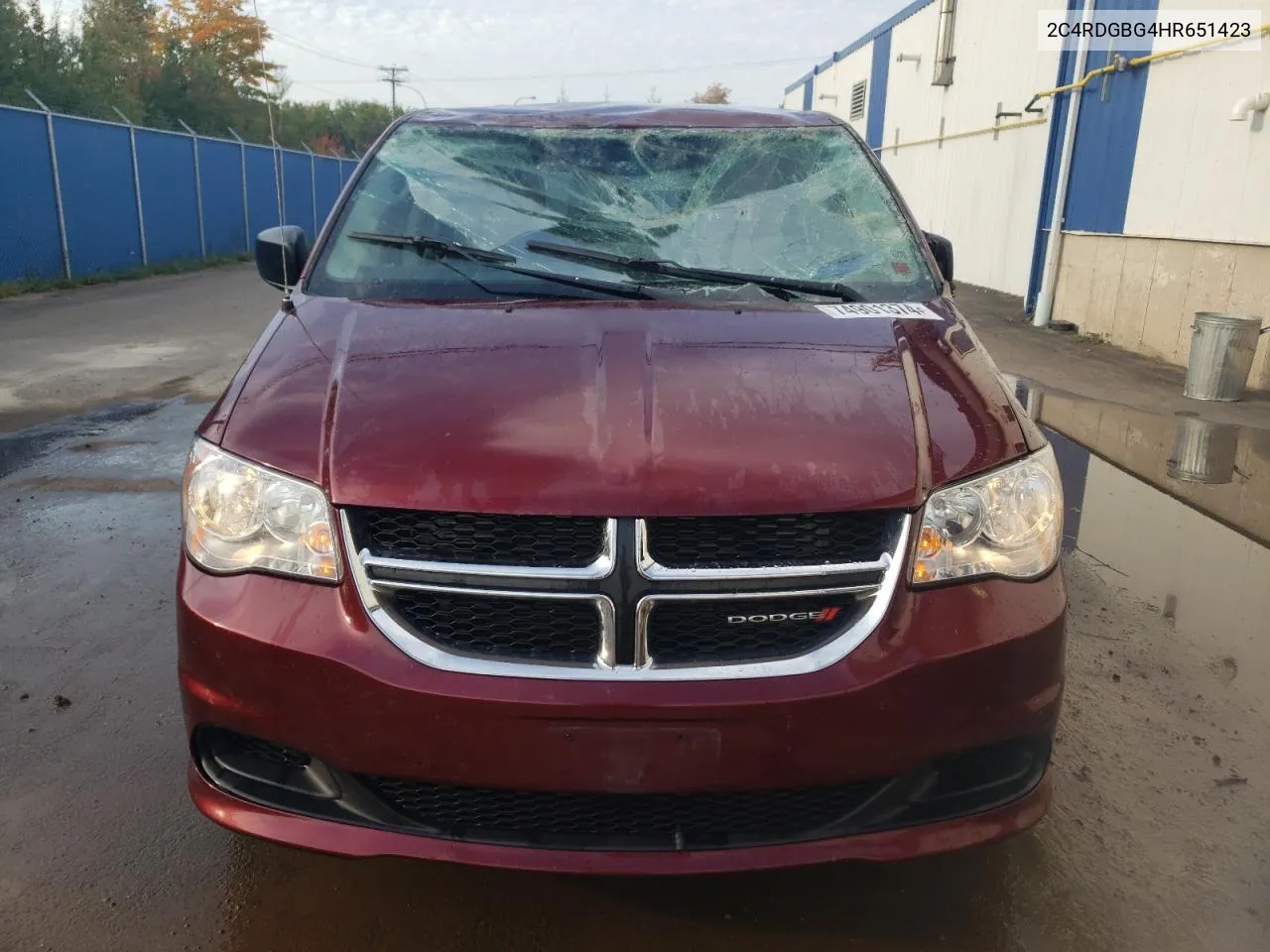 2017 Dodge Grand Caravan Se VIN: 2C4RDGBG4HR651423 Lot: 74901374