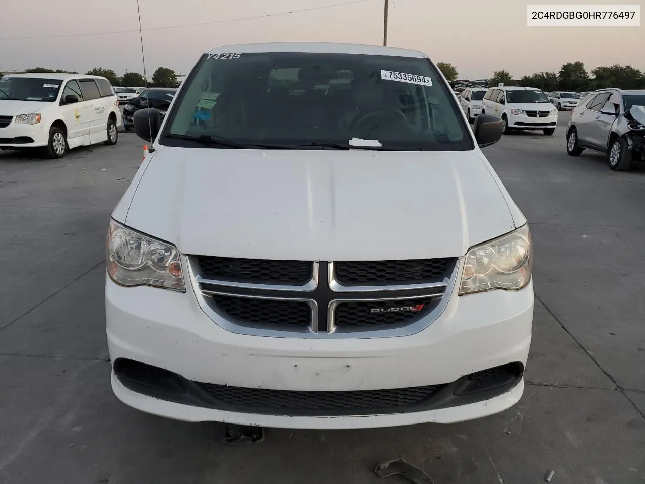 2017 Dodge Grand Caravan Se VIN: 2C4RDGBG0HR776497 Lot: 75335694