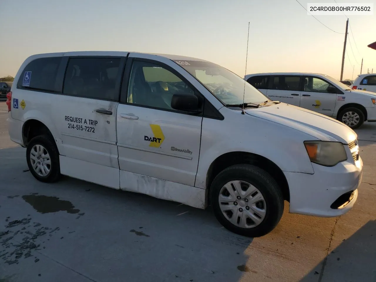 2017 Dodge Grand Caravan Se VIN: 2C4RDGBG0HR776502 Lot: 75336904