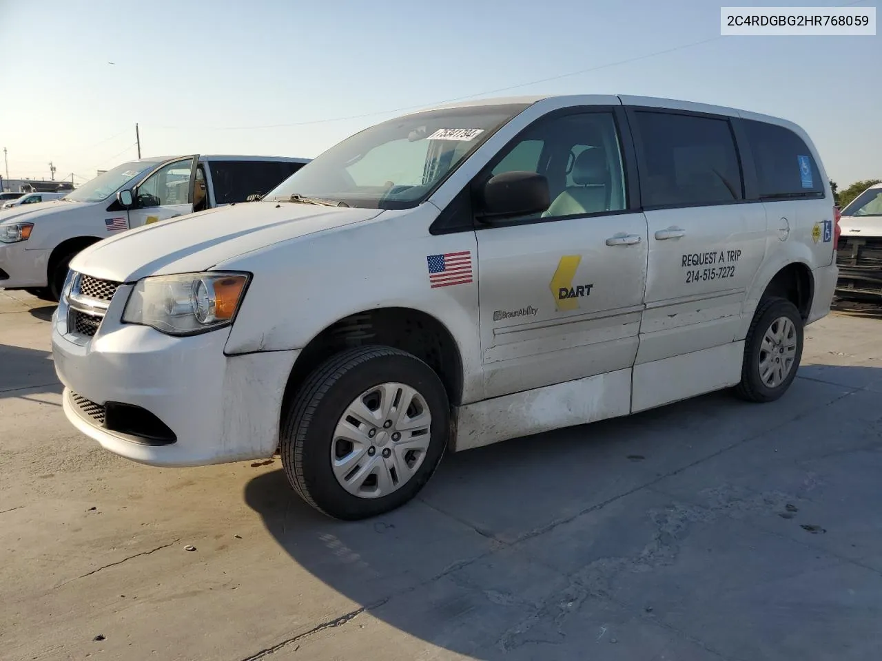 2017 Dodge Grand Caravan Se VIN: 2C4RDGBG2HR768059 Lot: 75341794