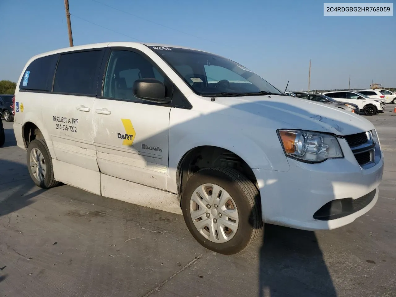 2017 Dodge Grand Caravan Se VIN: 2C4RDGBG2HR768059 Lot: 75341794