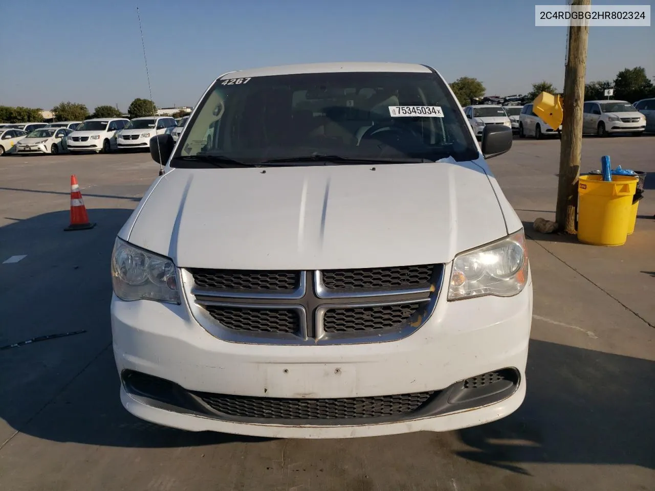 2017 Dodge Grand Caravan Se VIN: 2C4RDGBG2HR802324 Lot: 75345034