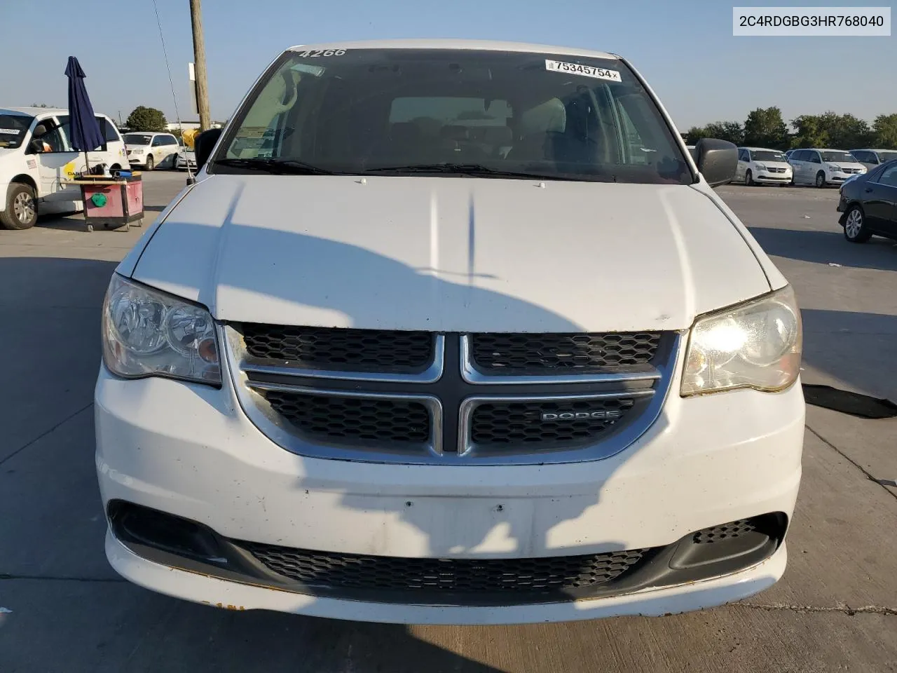 2017 Dodge Grand Caravan Se VIN: 2C4RDGBG3HR768040 Lot: 75345754