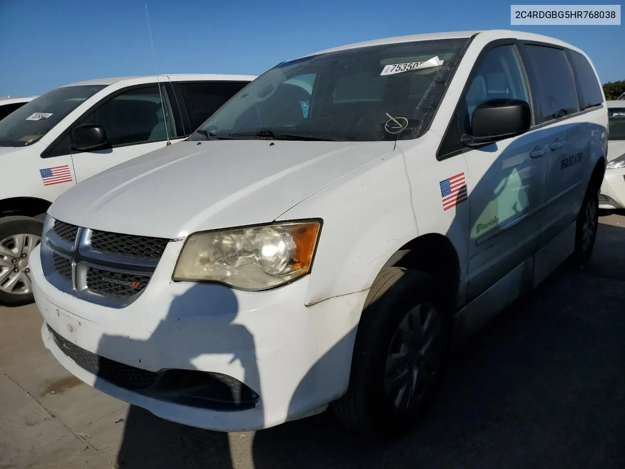 2017 Dodge Grand Caravan Se VIN: 2C4RDGBG5HR768038 Lot: 75350584