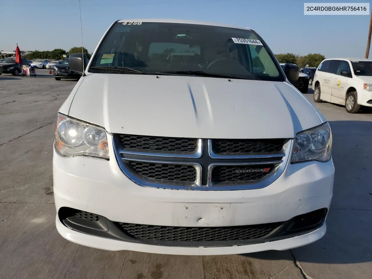 2017 Dodge Grand Caravan Se VIN: 2C4RDGBG6HR756416 Lot: 75351644