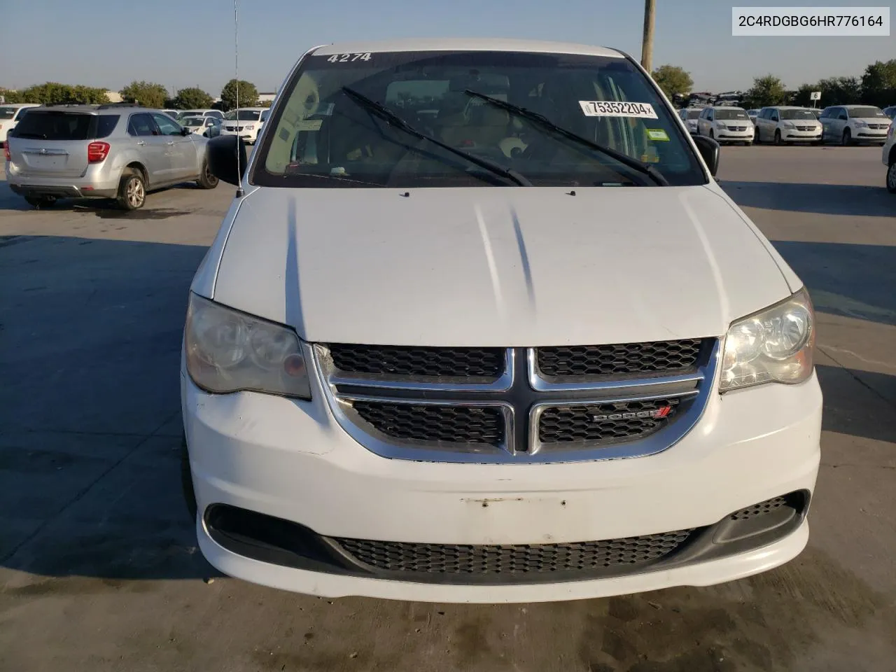 2017 Dodge Grand Caravan Se VIN: 2C4RDGBG6HR776164 Lot: 75352204