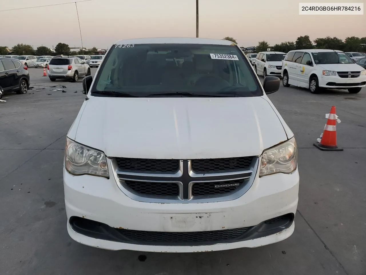 2017 Dodge Grand Caravan Se VIN: 2C4RDGBG6HR784216 Lot: 75352384