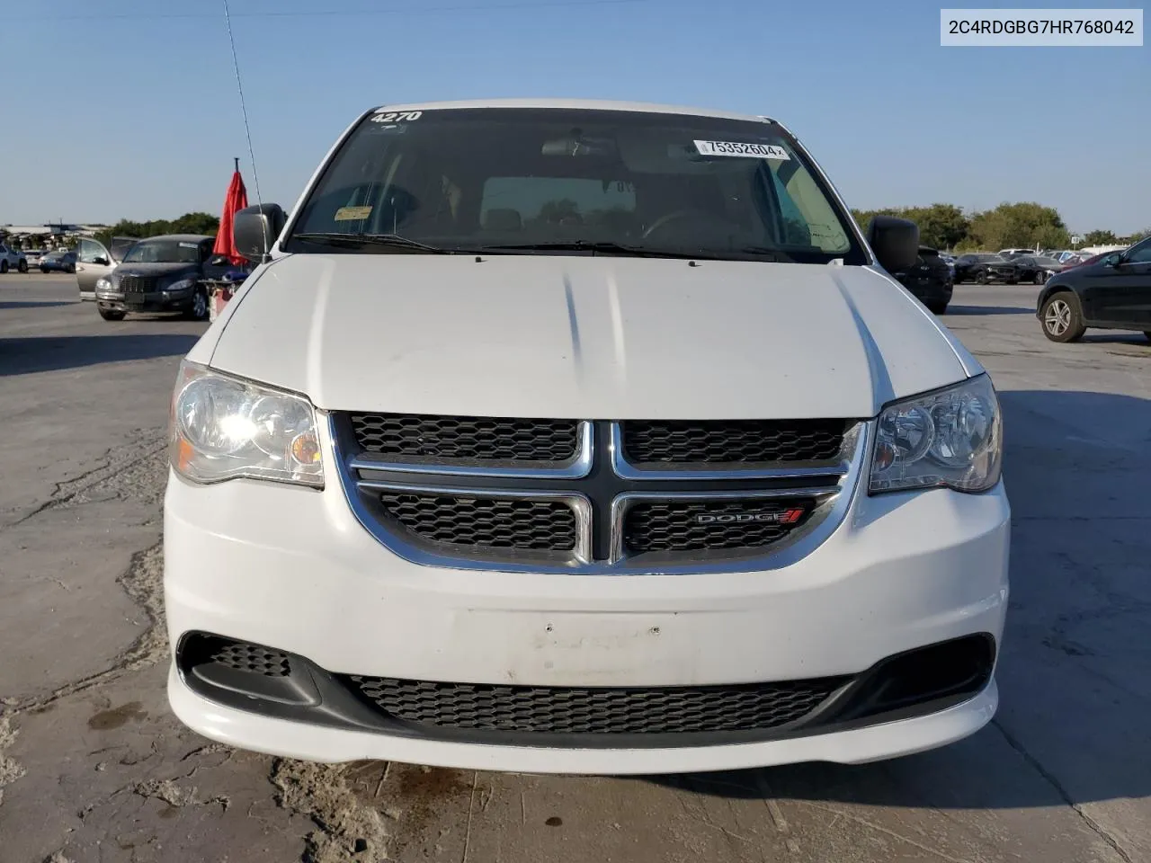 2017 Dodge Grand Caravan Se VIN: 2C4RDGBG7HR768042 Lot: 75352604